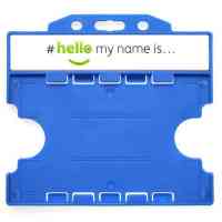 Hello My Name Is... Printed Dual Sided Card Holder - Landscape - Pack of 100