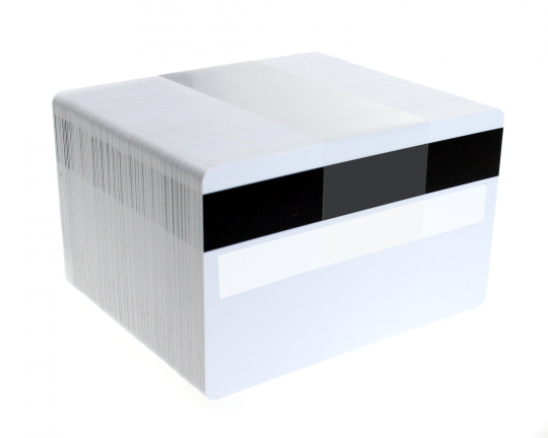 Plain White PVC Cards with HiCo Magnetic Stripe & Signature Panel